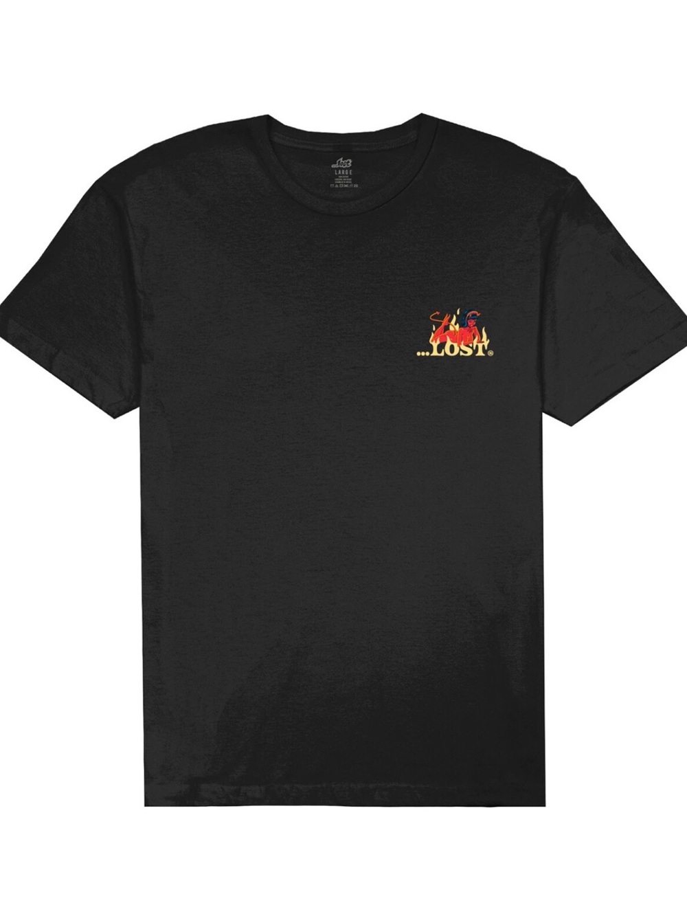Lost Black Graphic Pocket-Left Logo T-Shirt